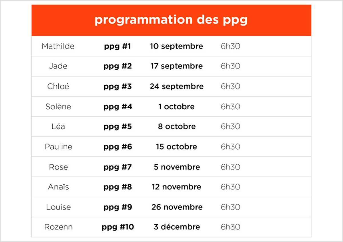 l'agenda du petit projet graphique 2019_2020