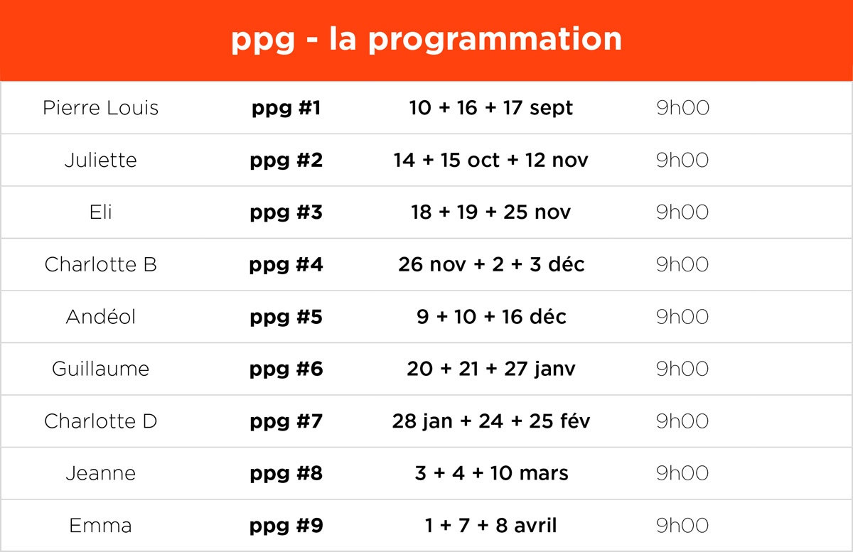 l'agenda du petit projet graphique 2021_2022