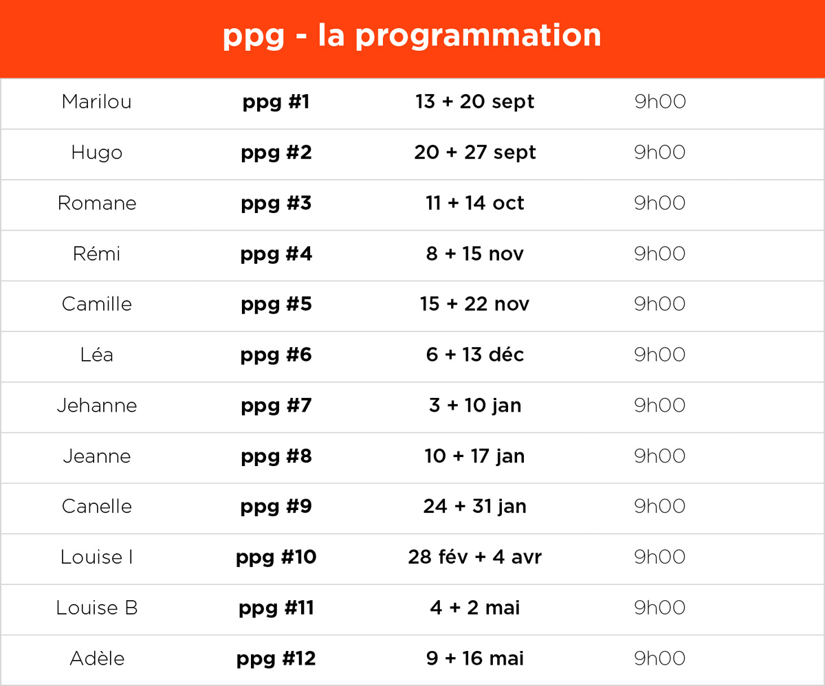 l'agenda du petit projet graphique 2022_2023